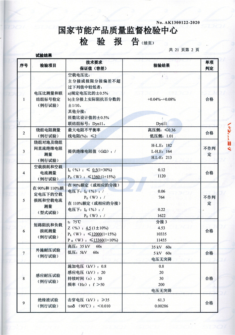高低压试验报告-S11-1250诸城诸城诸城油浸式变压器-2.jpg